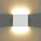 KAWELL 6W Modern Wandlampe LED Wandleuchte Up Down Aluminium Wandbeleuchtung Wasserdicht IP65 Innen Außen für Schlafzimmer Badezimmer Wohnzimmer Flur Treppen Korridor, Weiß 3000K