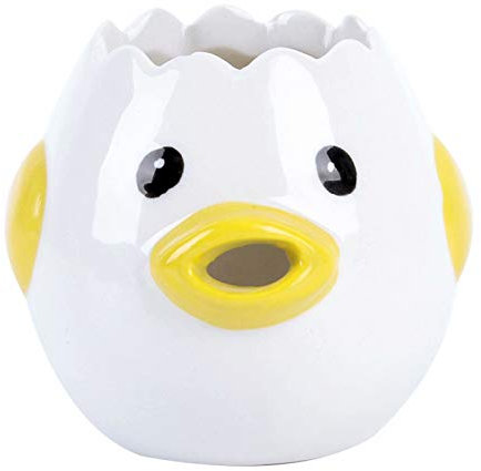 Cukol Ceramics Vomiting Chicken Egg Separator, Chick Egg Separator Egg Yolk White Kitchen Gadgets and Tools, Automatic Egg White Filter Baking Tool for Cakes, Egg White Filter