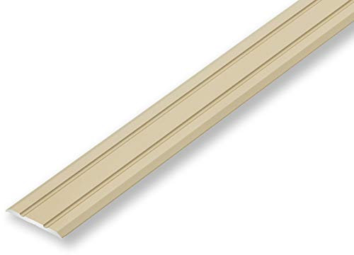 (9,40EUR/m) Übergangsprofil 25 x 1500 mm Sand selbstklebend flach | Ausgleichsprofil | Nahtdeckprofil | Laminat Türprofil | Alu Leiste