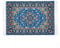 Odoria 1/12 Scale Dolls House Miniature Carpet Rug Dollhouse Accessories, Blue