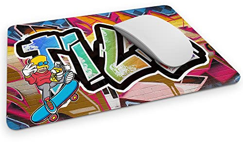 timalo® Graffiti Mousepad personalisiert mit Namen Bedrucken lassen | Mauspad Gamer selbst gestalten | Mousepad-g-14