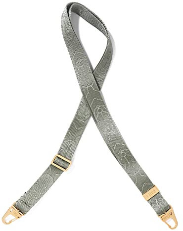 ETUUI Chicago Straps Gold in Eukalyptus I Handykette mit Karabinern I Universale Kette Halsband zum Umhängen I Handykette Umhängeband kompatibel für alle Smartphones