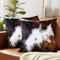 JOTOM 2er Set Kissenbezüge Sofakissen Dekorative Plüsch Dekokissen Kuschelkissen Plüschkissen Couchkissen Weich Flauschig Kissenbezug für Sofa Schlafzimmer (40 x 40 cm, Kuh Muster A)