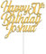 Personalised Happy Birthday Acrylic Cake Topper by KreateSquare | Custom Colour Any Name & Any Age Acrylic Cake Decoration | Acrylic Cake Topper - Gold