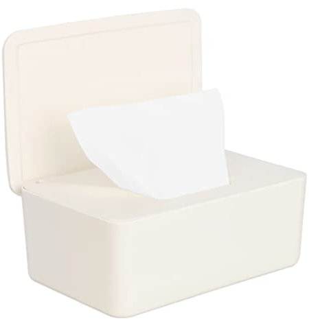 EDATOFLY Feuchttüchter Box, Feuchtes Toilettenpapier Box, Feuchttücher Box Baby, Box für Feuchttücher, Feuchttücherbox Weiß, Feuchte Tücherbox, für Zuhause und Büro (Weiß)
