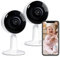 ARENTI 4 MP Cámara Vigilancia WiFi Interior, Cámara IP WiFi Interior con Sirena, UHD, Audio Bidireccional, Detección de Movimiento y Sonido, Control Remoto, Visión nocturna, Compatible con Alexa, 2PCS
