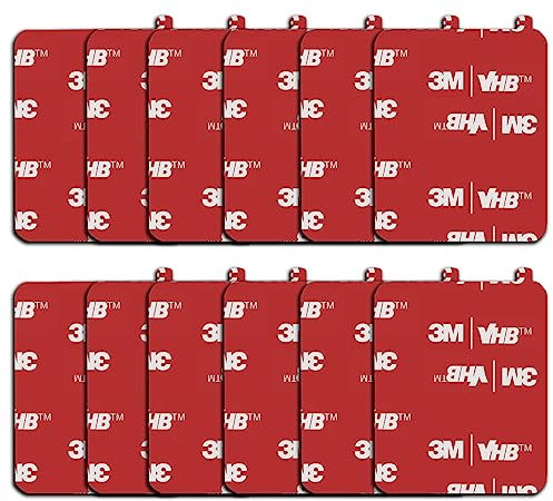 D.SKING Lot de 12 adhésifs de Rechange Double Face pour Tableau de Bord, Pare-Brise, Support de téléphone, Voiture, DVR et Navigation GPS 40 x 50 mm