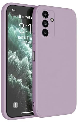 Topme Cover per Samsung Galaxy M34 5G (6.5 Inches) Custodia Case, Protezione Della Pelle Della Custodia in Silicone Tpu - Erba viola