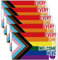 LGBTQ Regenbogen-Banner mit Aufschrift Everyone is Welcome Here, Progress Pride, Aufkleber für Auto, Stoßstange, Fenster, Laptop, 5 Stück