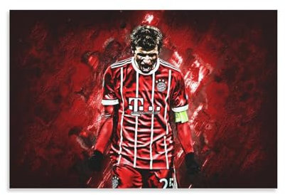 Fußball-Superstar Thomas Muller Poster (41) Kunstwerke Leinwand Poster Wandkunst Drucke Home Modern Decor 20 x 30 cm