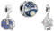 Feitery Christmas Zauberlehrling Charms Kompatibilität für Armband Bead Charm für Damen Weihnachtszeit (Schneeball-Kombo)