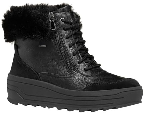 Geox D Milleiny B ABX B, Stivale alla Caviglia Donna, Nero, 37 EU