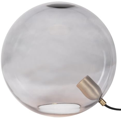H4L Lampe de table, lampe de sol, Ø 30 cm, verre fumé transparent, IP20, lampe sphérique, E27, 60 W, câble de raccordement 180 cm