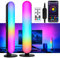 Smart LED Light Bar 2 Pack, RGB Smart Desk Lamp TV Backlight with Multiple Lighting Effects and Music Modes, Sync with Music, APP Remote Control Ambient Lighting Flow Light Bar for Gaming/TV/PC/Room