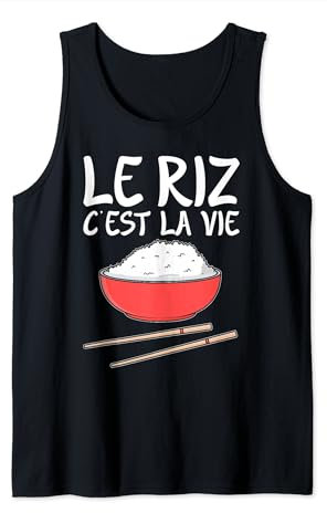 Humour Riz Graine Japon Cuisine Bol de Riz Baguettes Débardeur
