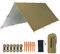 FREE SOLDIER & ADIKING Tarp Wasserdicht 3x3,2m Tarp Ultraleicht Zeltplanen UV Schutz Camping Sonnensegel Zelt Freien Große Tarp für Camping, Wandern, Outdoor-Aktivitäten (Braun, Silver Coating)