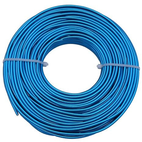 Uxney Schmuckdraht,0,8mm Dicke Aluminium Basteldraht, Schmuckherstellungsdraht, Metalldraht für Bastelarbeiten, Aluminiumdraht, Draht, DIY, Metallhandwerk, Kunstdrähte (Blau, 30Meter)