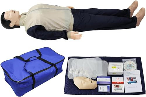 Wrobelax CPR Puppen-Trainingsset für den medizinischen Unterricht, Ganzkörper-CPR-Dummy für Ärzte, Pflegeausbildung, CPR-Puppen für lebensrettende Fähigkeiten