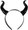 Housoutil Devil Horns Headband, Black Cosplay Ox Horn Headband, Matte Ox Horn Hair Loop, Gothic Halloween Costume Headdress for Photo Shoot Cosplay Masquerade Dress up Show Halloween