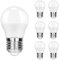 muyuua E27 Bulb Warmweiss Lampe - 5W Glühbirne Ersatz 50W Leuchtmittel 3000K Warmweiß Birne Energiesparlampe Kein Flimmern für Wohnzimmer Küchen Esstisch Bar Nicht Dimmbar 6er Pack