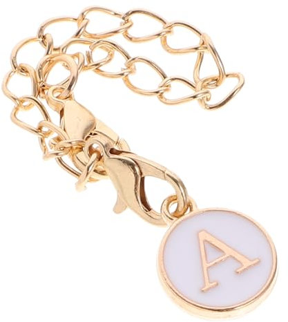 Tofficu Lot de 2 Breloques en Forme de Lettre a pour Bracelet Poignée de Tasse D'eau Pendentif en Chaîne Breloque Décorative à Suspendre