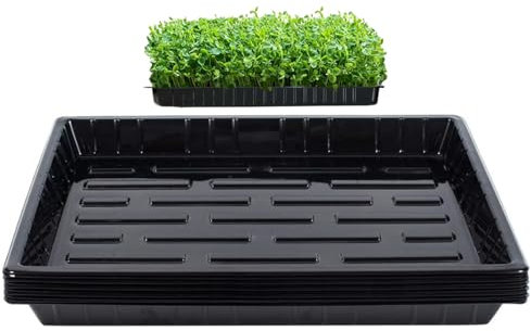 BeGrit 5 Pièces Plateau de Semences Trousse 37cm x 30cm Réutilisables Bac à Semis Potager Plateaux de Culture pour Jardin Balcon Légume Fruit Plantes Jardinage Intérieur