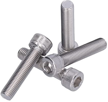 M10X1 25 Schraube M10 1,25 4 Uds Tornillo Hexagonal Tornillo de Cabeza Hueca Acero Inoxidable A2 1,25 Mm Hardware de Sujeción de Paso Fino (M10*45)