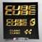 Stickersland® Aufkleber-Set kompatibel mit Rahmen Cube MTB Mountainbike und Helm | Decals Aufkleber für Fahrrad Schriftzug Logos | Stickersland® (Gold glänzend metallisiert)
