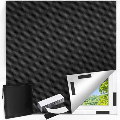 Blackout Blind - 250x145CM Blackout Blinds Stick on for Windows, Temporary 100% Blackout Material, Portable Blackout Blinds Suitable Cutting Any Size Shape, for Bedroom, Travel RV Car, Loft, Indoor