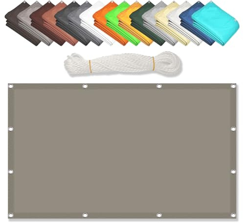 Filet d'ombrage Bache pour Pergola 2.5 x 3.6 m Protection UV 98% Imperméable Clôture d'ombrage avec Corde Libre Facile à Plier pour Jardin Balcon Terrasse Camping, Taupe