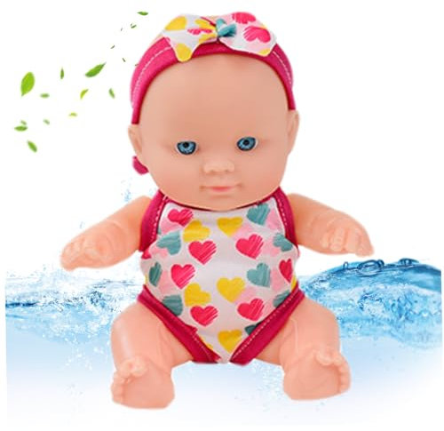 Wasser Babypuppe wasserdichte Schwimmer Puppe schwimmend Bad Baby mit beweglichen Gelenken abnehmbare Badeanzüge Schwimmgeschenk für Kinder Badewanne Pool Badezeit Spielstil 2