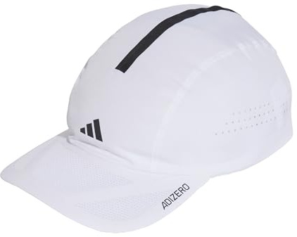 adidas Unisex Runningxadizero Lightweight Climacool Hat, White/Black, M-L