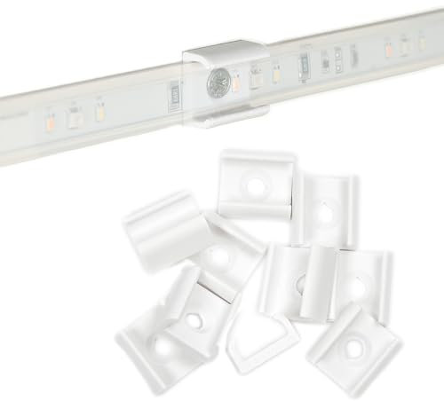 Befestigungsclips passend für Philips Hue Lightstrip V4 (10 Stk.) weiß – Sichere und unauffällige Montage Ihrer LED Stripes – Ideal für flexible Lichtgestaltung im ganzen Haus