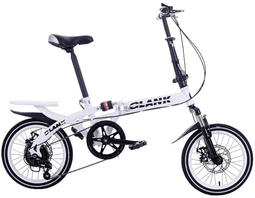 Hopfällbar Cykel 18/16 Hopfällbar Stadscykel, 6 Växlar, Fram- Och Bakskärm, Unisex, Lätt Minihopfällbar Cykel, Lämplig För Längder Från 145 Cm–18 Cm C,16in
