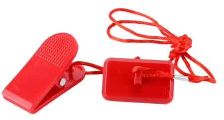 Orivin Treadmill Magnet Safety Key Replacement, Universal Treadmill Red Safety Key Machine Switch Rectangle Emergency Stop Lock for Most Treadmills