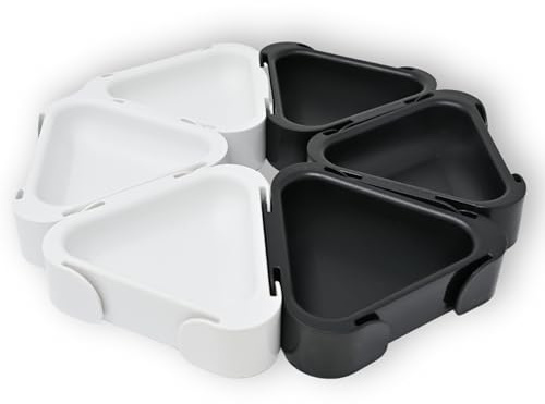 Boardgame Stuff - Token Schälchen Brettspiel Zubehör - Aufbewahrungsschälchen für Brettspielzubehör - Ressourcen Schalen für Brettspiele - Aufbewahrung für DND Coins - Token Trays (Schwarz-Weiß)