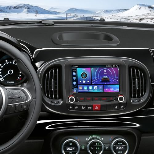 7inch Android 13 DAB Car Stereo for Fiat 500L 2013-2019, 2+64GB Touchscreen Display Radio Multimedia Player Head Unit with Carplay Android Auto WiFi Bluetooth 5.1 RDS Radio SWC GPS Navi External Mic