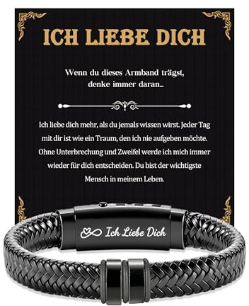Kenqlot Geschenke für Männer, An Meinen Sohn Bruder Mann Herren Armband | Weihnachten Geburtstag Liebes Valentinstag Jahrestag Geschenk für Ihn Freund Ehemann Bruder Sohn