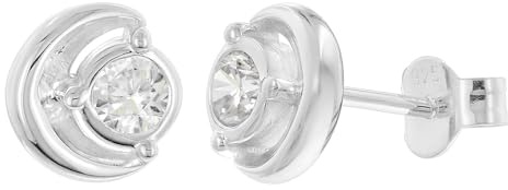 trendor Damen-Ohrringe 925 Silber Ohrstecker Zirkonia 21422-01