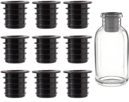 DICOSMETIC 10Pcs Liquor Pourer Adapters for Olive Oil Bottles and Liquor Bottles Fits Large Bottle Up to 1.25 Inch/32mm Neck Converts Regular Size Spout to Large Pouring Spout