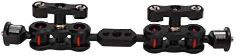 5in Camera Articulating Arm, Aluminum Alloy Monitor Camera Arm Mount with 1/4in 3/8in Screw Interface, Friction Ball Head for Field Monitor and DSLR Setup