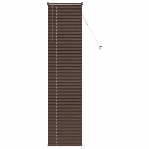 Mhdvray Jalousie Dunkelbraun mit Muster 213 x 40 cm, PVC Venetian Blind für Innenräume, Sichtschutz und Lichtregulierung, Moderne Fensterdekoration für Arbeitszimmer und Heimbüro