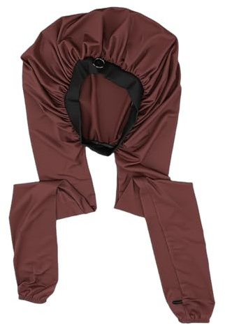 VELATEMOR 2-in-1-Haube für Lange Haare Zum Schlafen, Haarverlängerungen, Dreads, Schutz, Weiches, Atmungsaktives Material, Ideal für den Nächtlichen Gebrauch (Kaffee)