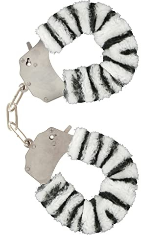 Toy Joy Furry Fun Hanschellen Plüsch Zebra, 1 Stück