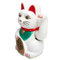 HAAC Winkekatze Glückskatze Glücksbringer Farbe Weiss 16 cm