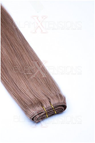 Weft Echthaartresse glatt 100% indisches Echthaar 70cm Haarverlängerung Extensions