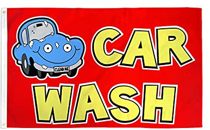 AZ FLAG - Flagge Autowaschanlage - 150x90 cm - Car Wash Fahne 100% Polyester mit Messing-Ösen - 110g