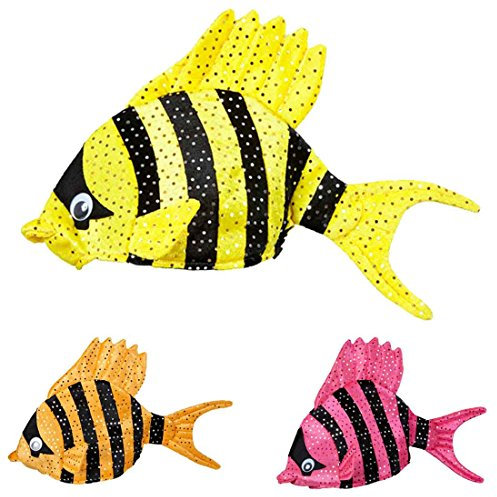 Amakando Fischmütze Tropen Fisch Hut gelb Kopfbedeckung Fisch Fischhut Fischkostüm Zubehör Karnevalshut lustige Hüte