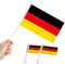 Anley Bandera de Palo de Alemania, Mini Bandera de Mano de 5x8 Pulgadas (12 X 20 cm) con Poste sólido Blanco de 12 (30 cm) - Color Vivo y Resistente a la decoloración - Banderas de Palo