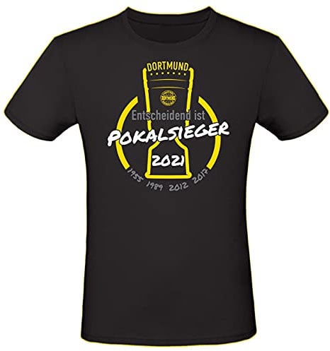 Pokalsieger 2021 Dortmund Fan Shirt Pokal Finale T-Shirt Pokalfinale, größe wählen:XL